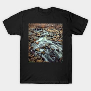 Long Exposure of a Stream in the Fall T-Shirt